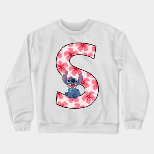 Stitch letter Crewneck Sweatshirt